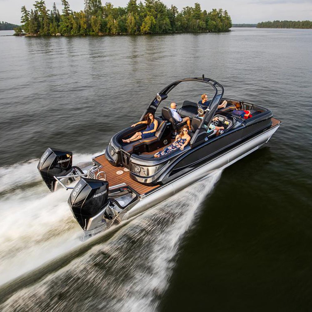 Large Luxury High End Triple Aluminum Pleasure Fishing Pontoon Boat with Toilet